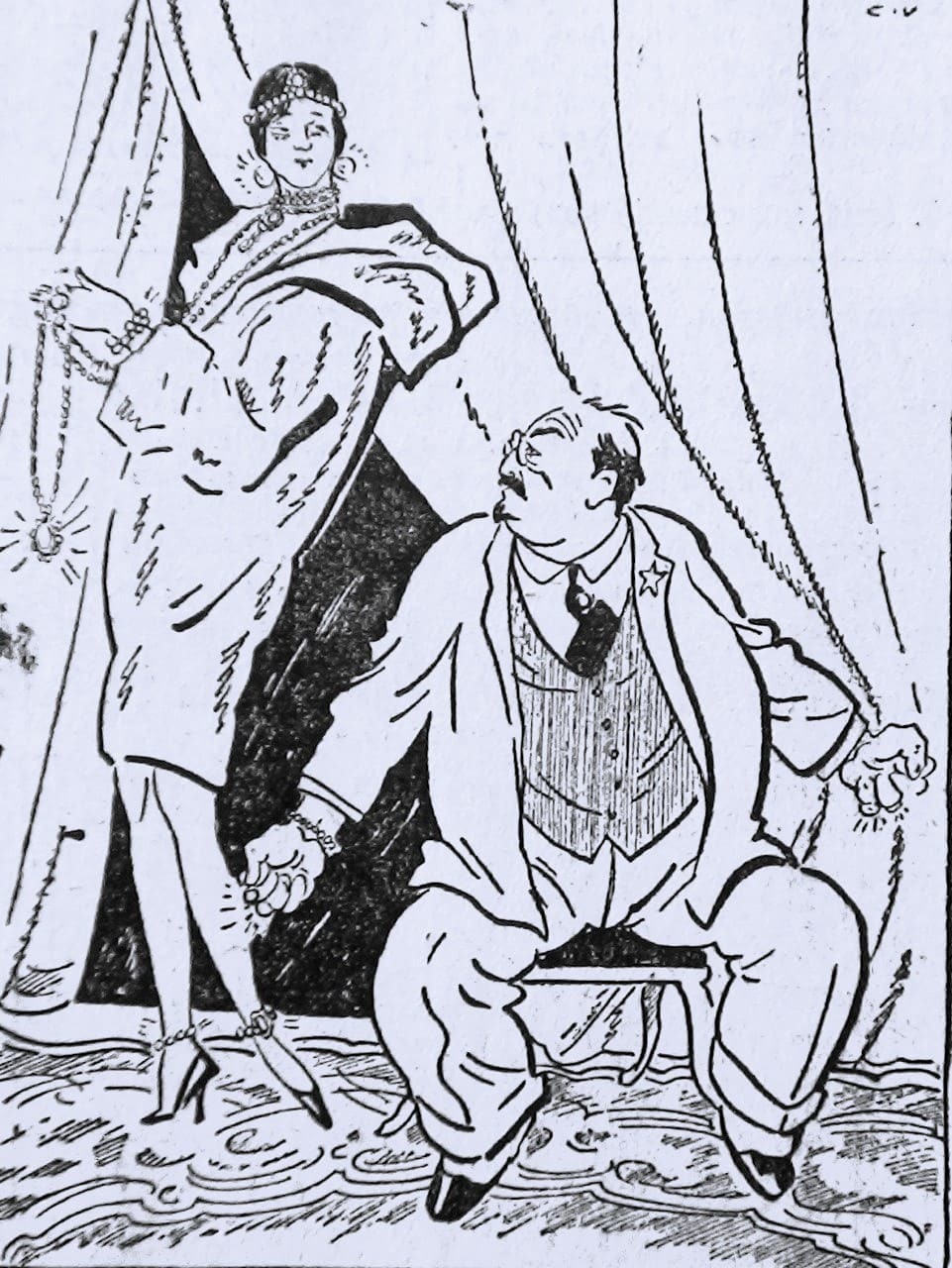 Civis. 1927 г. Нарком А. Луначарский Civis. 1927 г. Нарком А. Луначарский: – Да, да… несомненно, наша борьба еще не окончена… Мы будем бороться до тех пор, пока лучшие бриллианты мировой буржуазии не перейдут в коллекцию моей жены…